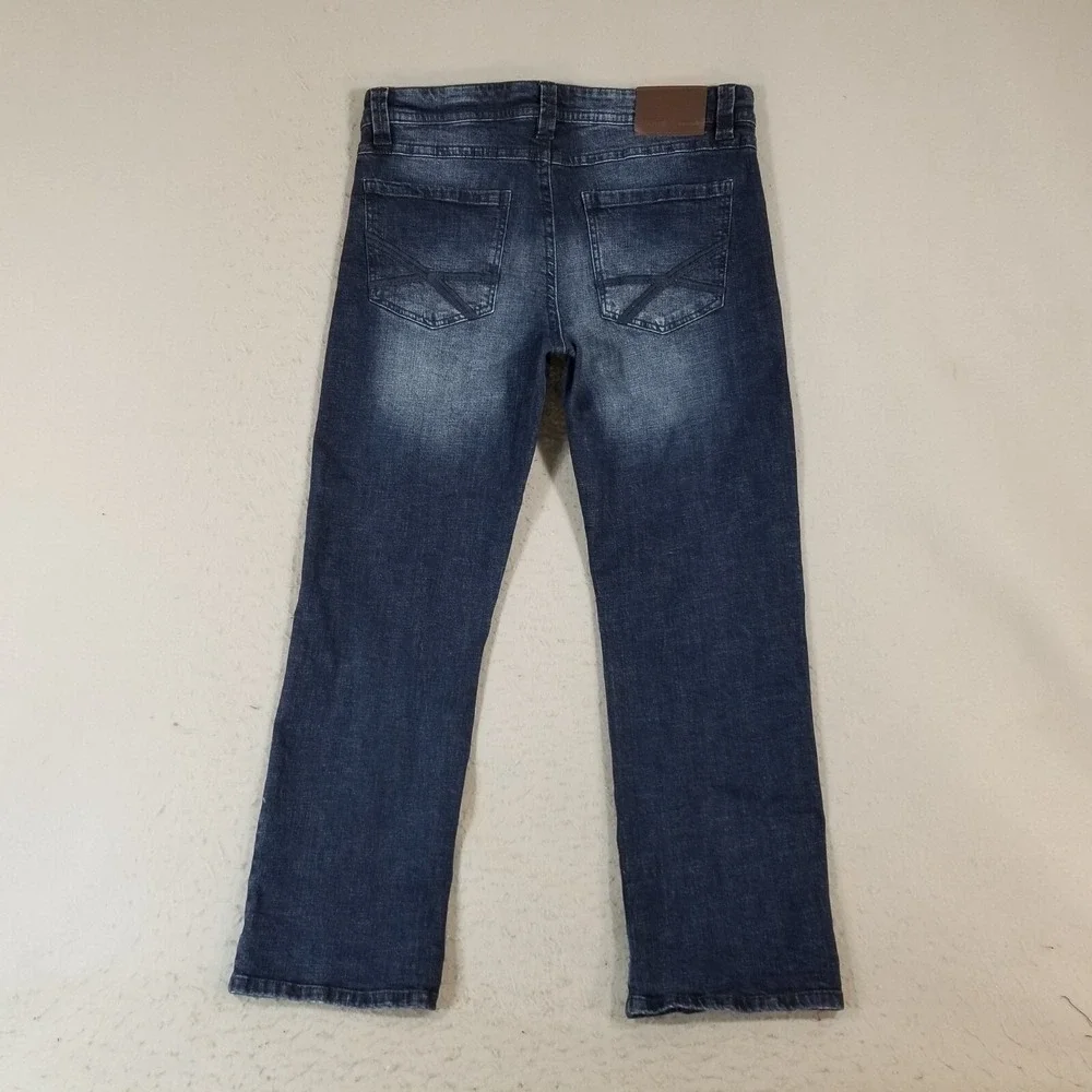 TK Axel jeans men's 36x32 Slim bootcut blue stretch denim pants retro Y2K
